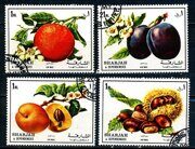 Фрукты, почтовые марки, Шарджа 1972 г