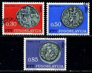 Серебряные средневековые монеты, 3 марки, Югославия 1966 г.