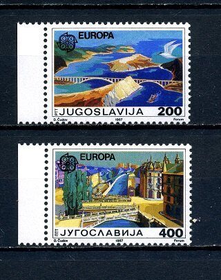 Архитектура, почтовые марки,выпуск по программе ЕВРОПА  Югославия 1987г