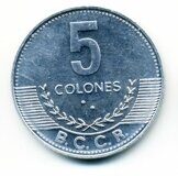 Коста Рика, Монета 5 колон 2016г.