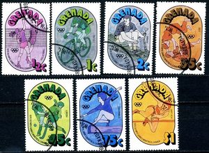 Летняя Олимпиада, Монреаль (Канада), спорт, серия 7 марок, гаш., Гренада 1976 г.