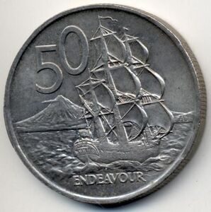 Новая Зеландия Монета 50 центов 1967г.