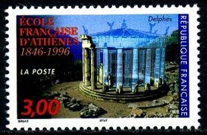 150-летие Французского института археологии и образования, почтовая марка, Франция 1996 г.